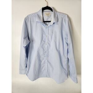 Ted Baker Endurance 4 Way Stretch Blue white Button Down Size 16.5 34/35